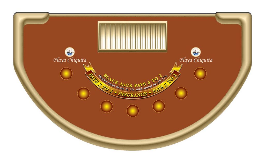 Custom Blackjack Table Felt Casino Design Layout