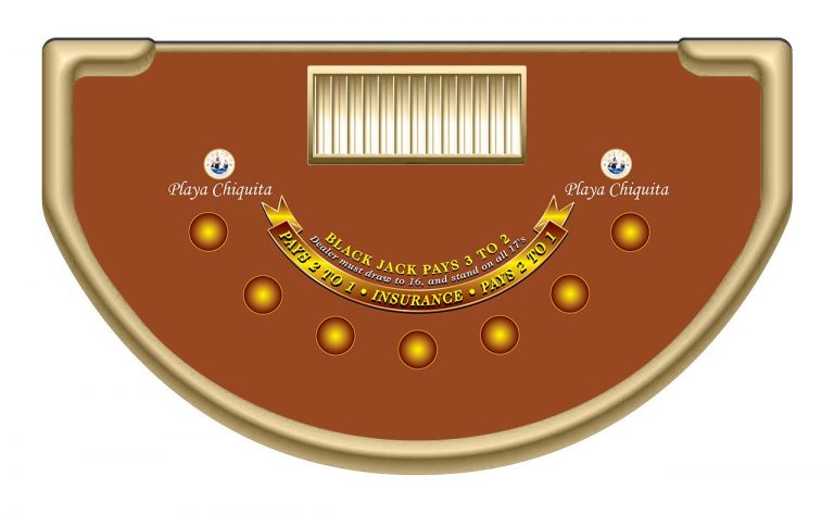 Custom Blackjack Table Felt | Casino Design Layout