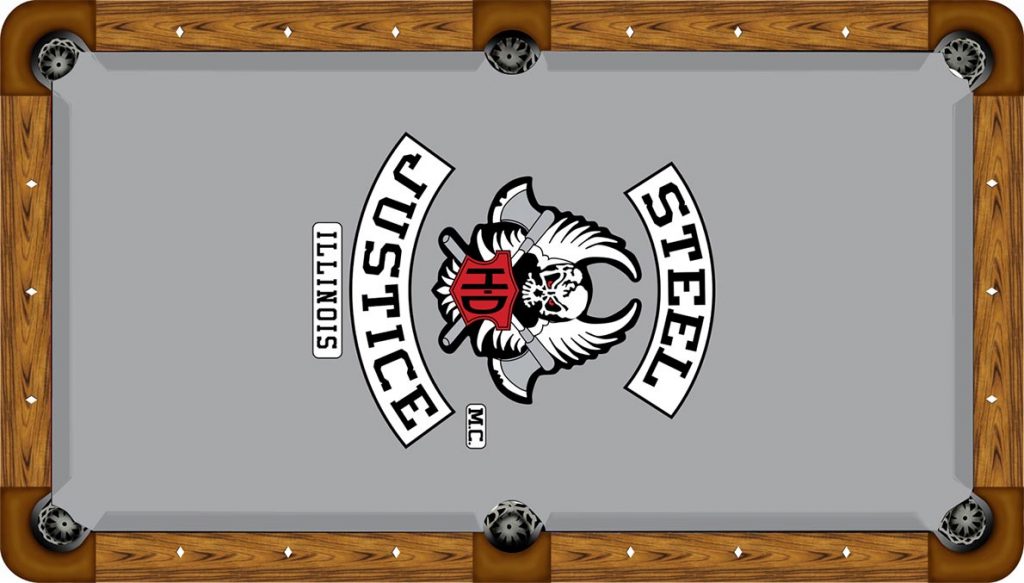 Custom Design Pool Table Felt With Matching Printed Rail Cloth