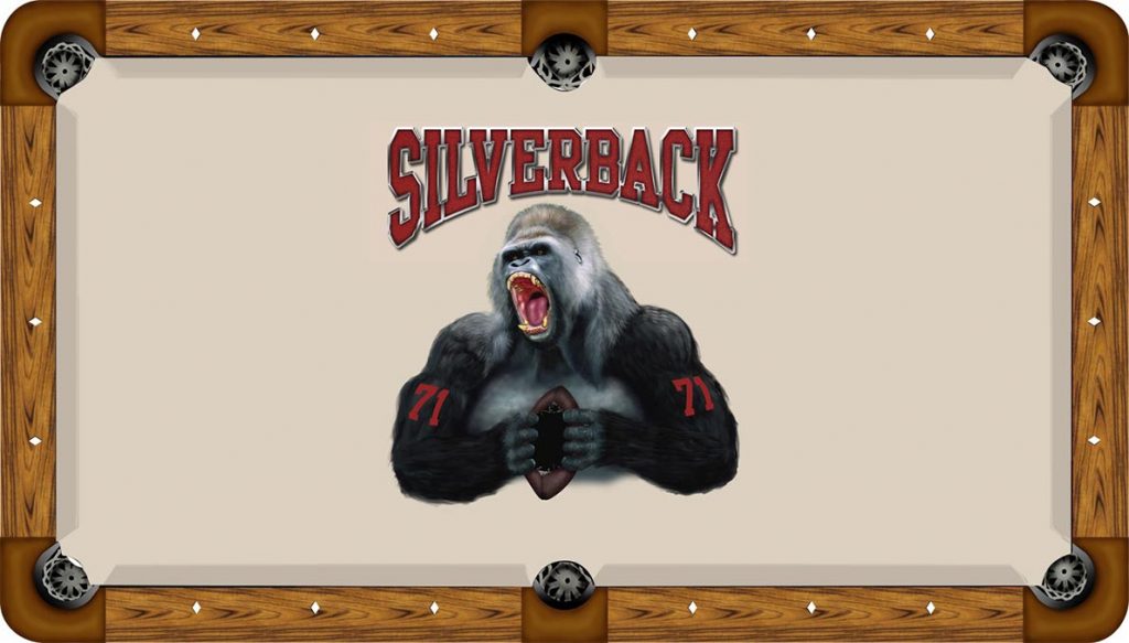 Custom Design Pool Table Felt With Matching Printed Rail Cloth