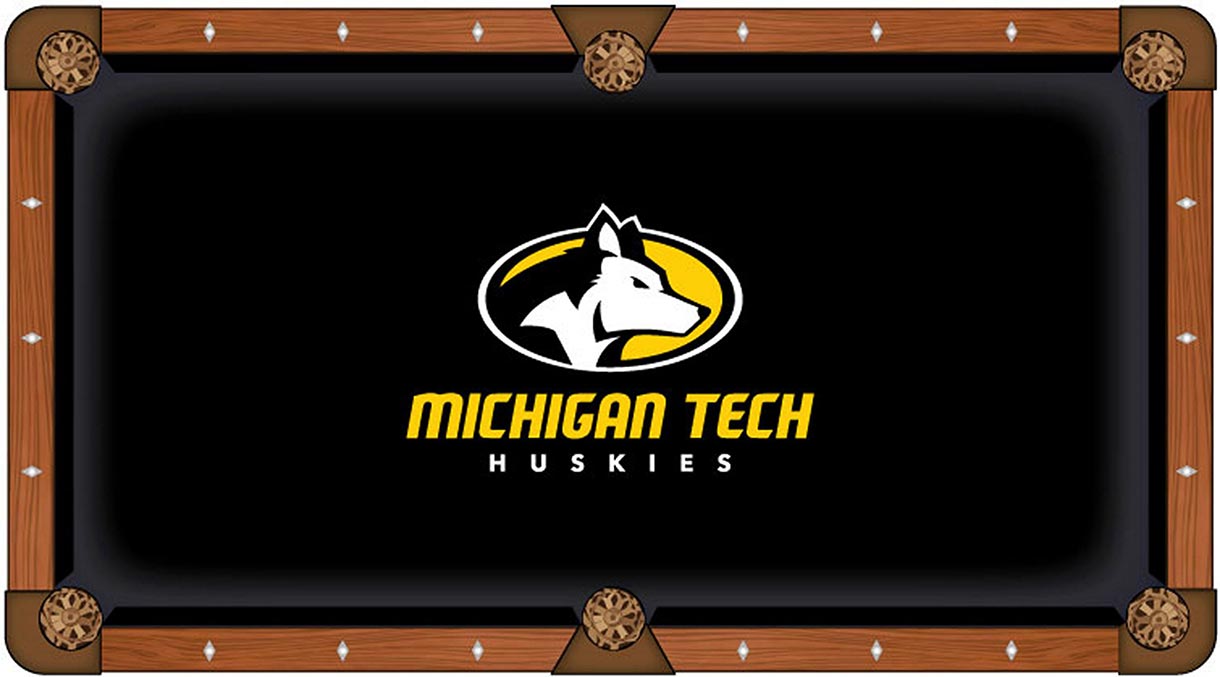 Michigan Tech Huskies pool table felt