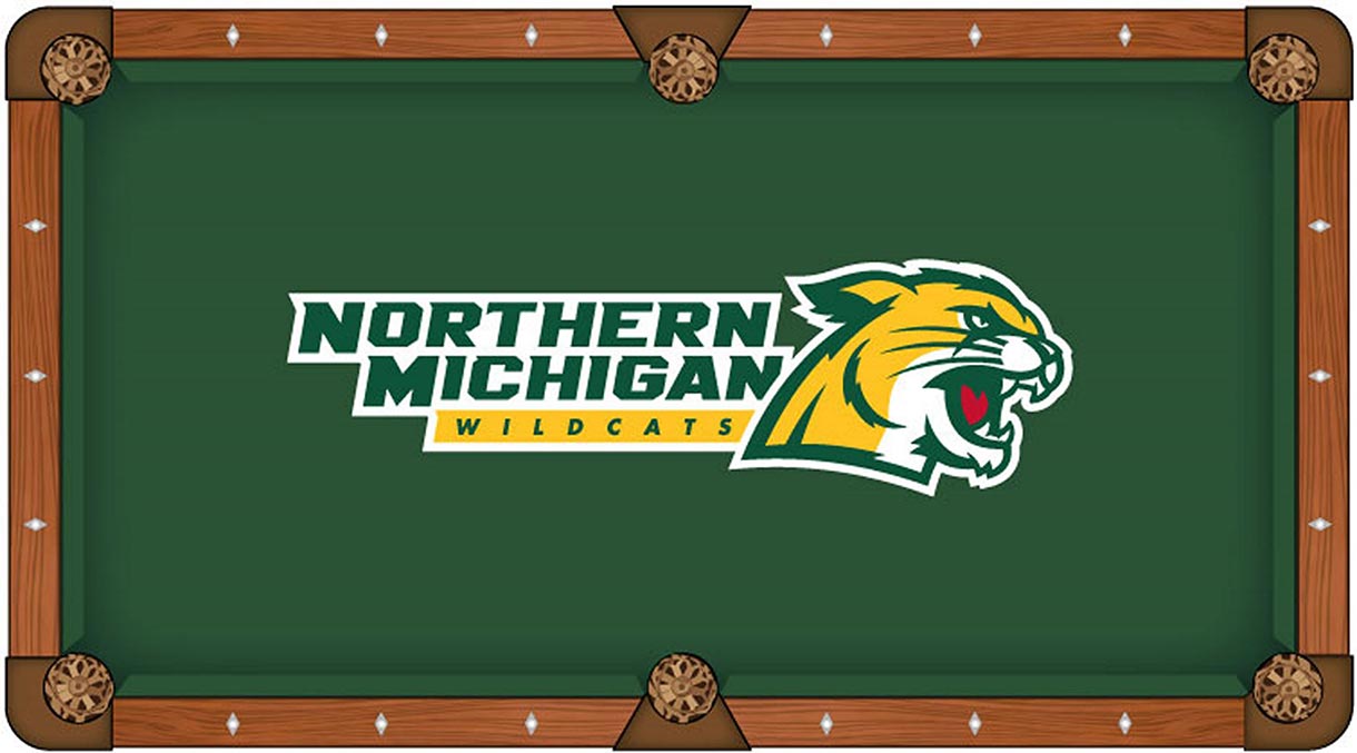 Northern Michigan Wildcats pool table felt