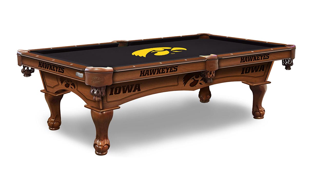 Iowa Hawkeyes Logo Pool Table