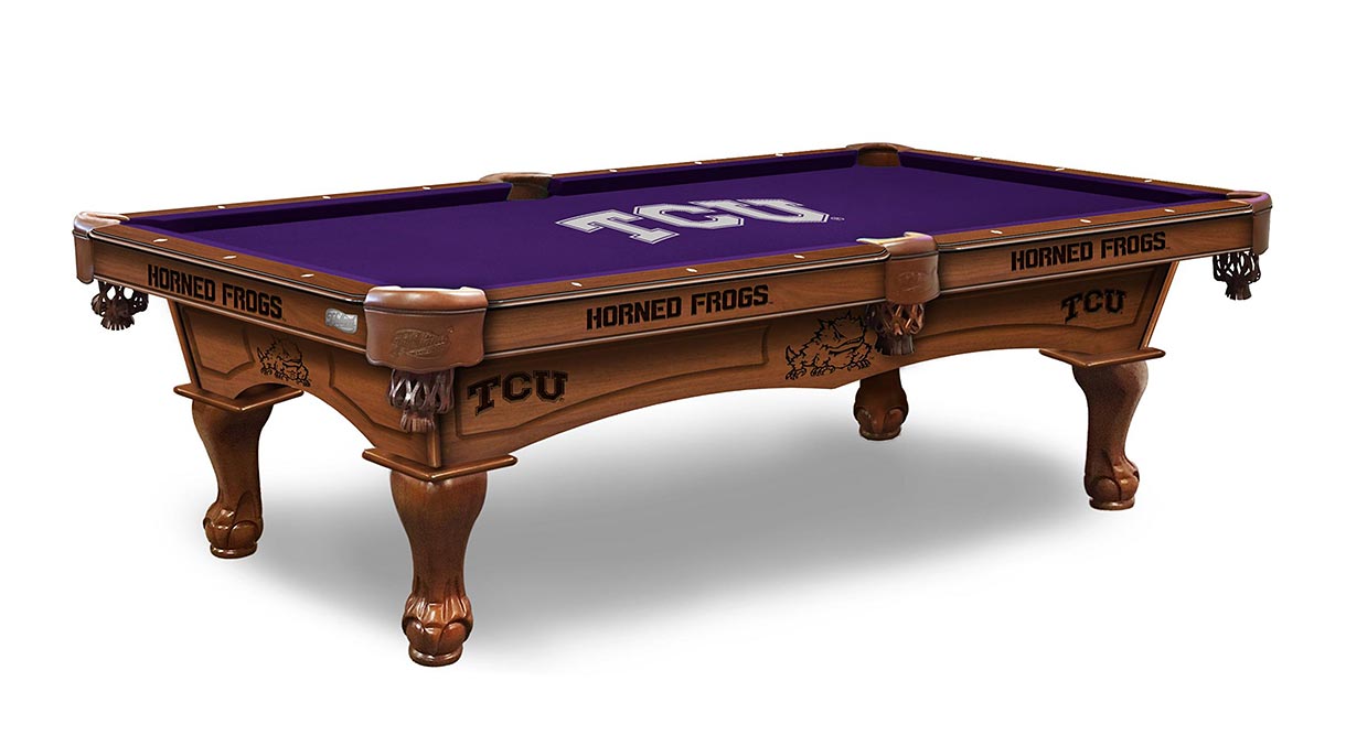 TCU horned frogs pool table