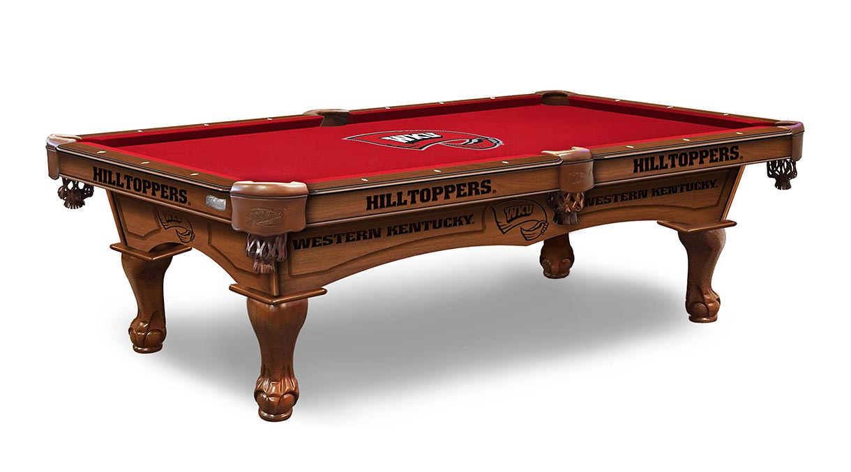 Western Kentucky Hilltoppers pool table
