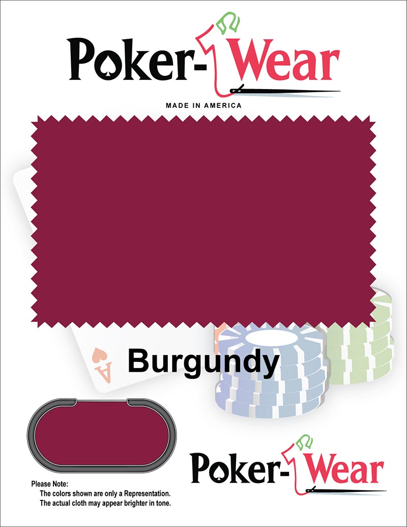 Burgundy Poker Table Felt