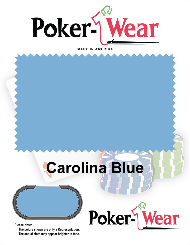 Carolina Blue Poker Table Felt
