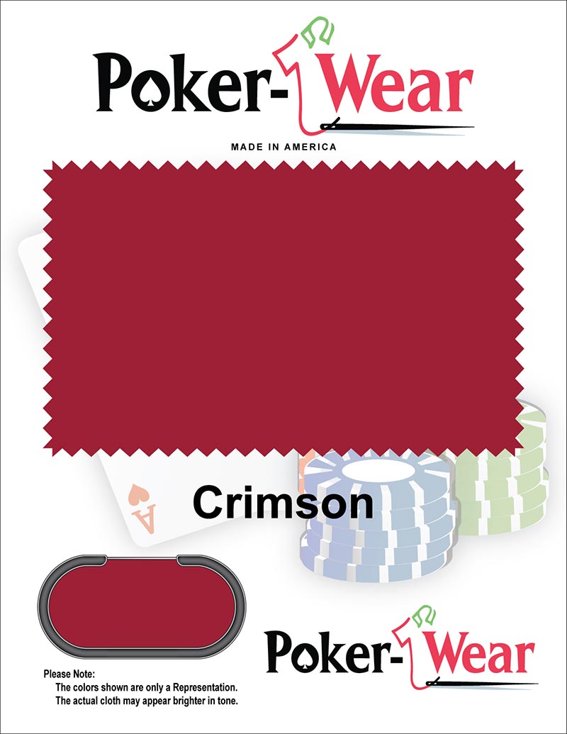Crimson Poker Table Felt