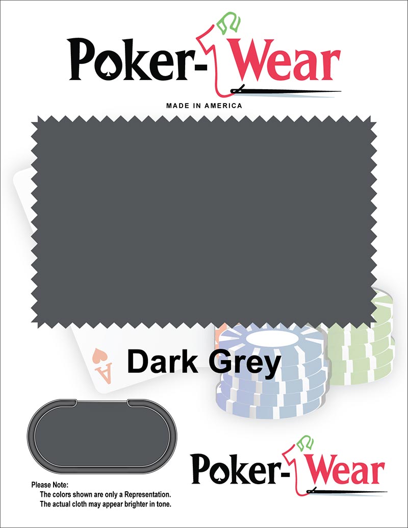 Dark Gray Poker Table Felt