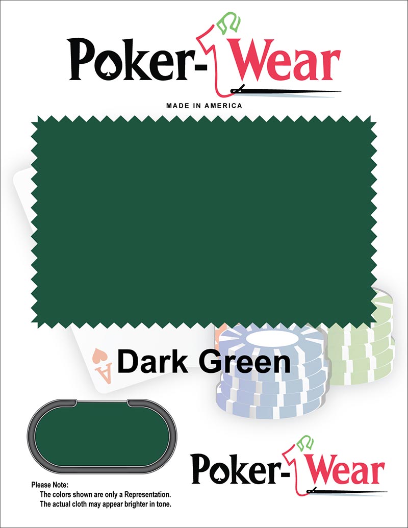 Dark Green Poker Table Felt