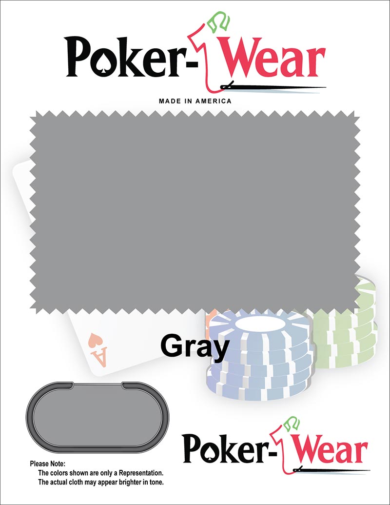 Gray Poker Table Felt