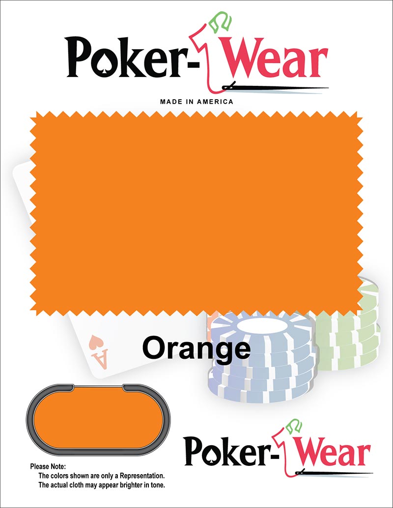 Orange Poker Table Felt
