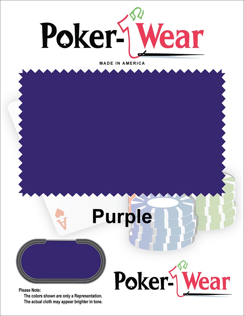 Purple Poker Table Felt