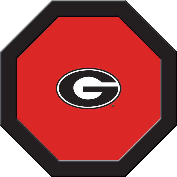 Georgia Bulldogs Game Table Felt Red