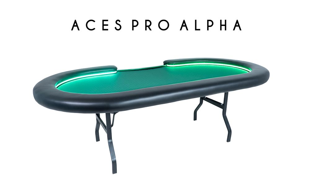 Aces Pro Alpha LED Folding Poker Table