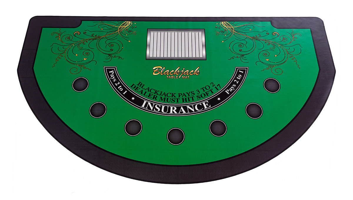 Outdoor Blackjack Table Mat | All-Weather Casino Table Layout