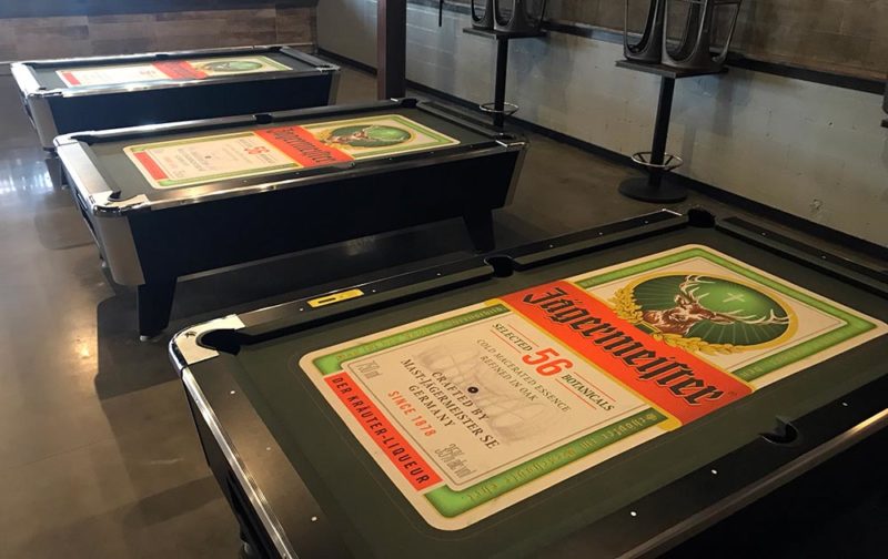 Custom Design Pool Table Felt With Matching Printed Rail Cloth